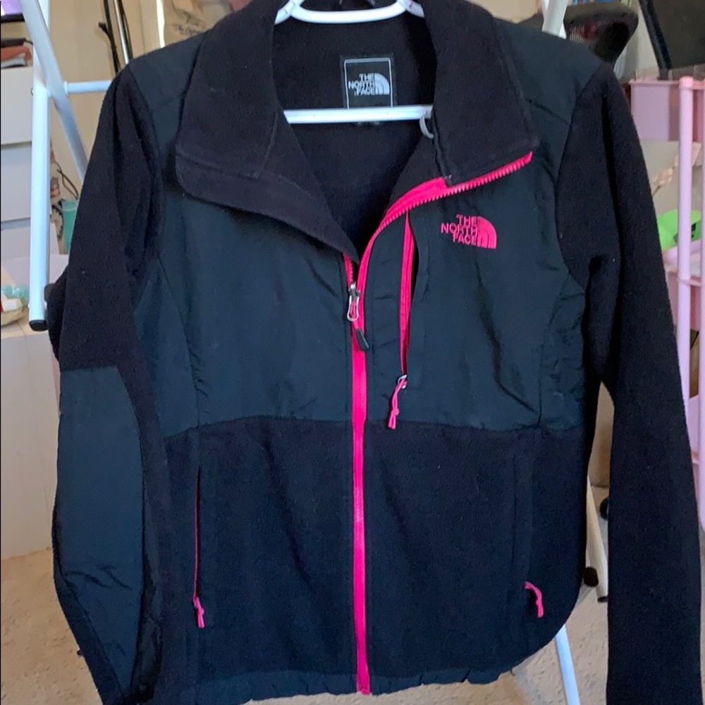 Authentic Black and Pink North Face Fleece Jacket